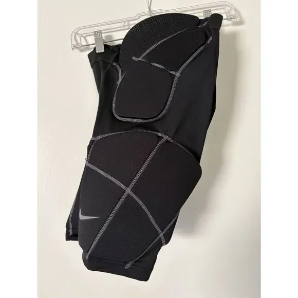 Nike Pro Padded Football Girdle Black Compression Protective Sport Gridiron Gear - Picture 3 of 8
